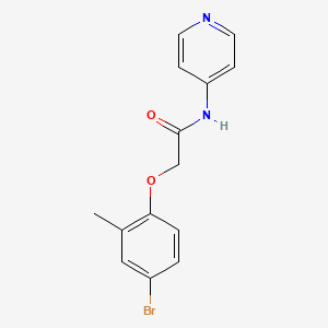 molecular formula C14H13BrN2O2 B5678396 2-(4-bromo-2-methylphenoxy)-N-4-pyridinylacetamide 