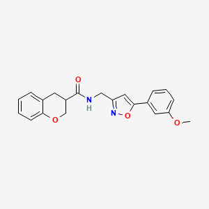 N-{[5-(3-methoxyphenyl)isoxazol-3-yl]methyl}chromane-3-carboxamide