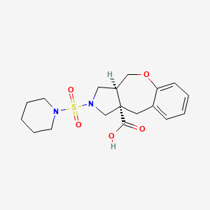 molecular formula C18H24N2O5S B5678426 (3aS*,10aS*)-2-(piperidin-1-ylsulfonyl)-2,3,3a,4-tetrahydro-1H-[1]benzoxepino[3,4-c]pyrrole-10a(10H)-carboxylic acid 