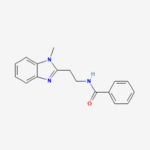 molecular formula C17H17N3O B5678442 N-[2-(1-methyl-1H-benzimidazol-2-yl)ethyl]benzamide 