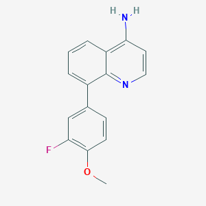 molecular formula C16H13FN2O B5678471 8-(3-fluoro-4-methoxyphenyl)quinolin-4-amine 