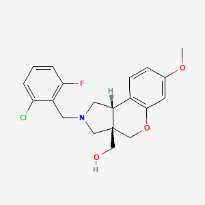 molecular formula C20H21ClFNO3 B5678497 [(3aS*,9bS*)-2-(2-chloro-6-fluorobenzyl)-7-methoxy-1,2,3,9b-tetrahydrochromeno[3,4-c]pyrrol-3a(4H)-yl]methanol 