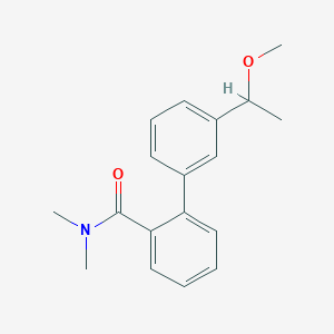 molecular formula C18H21NO2 B5678508 3'-(1-methoxyethyl)-N,N-dimethylbiphenyl-2-carboxamide 