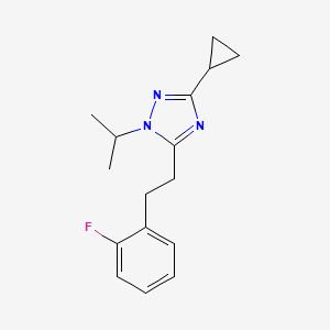 molecular formula C16H20FN3 B5678512 3-cyclopropyl-5-[2-(2-fluorophenyl)ethyl]-1-isopropyl-1H-1,2,4-triazole 