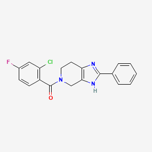 molecular formula C19H15ClFN3O B5678515 5-(2-chloro-4-fluorobenzoyl)-2-phenyl-4,5,6,7-tetrahydro-1H-imidazo[4,5-c]pyridine 
