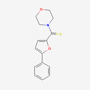 molecular formula C15H15NO2S B5678542 4-[(5-phenyl-2-furyl)carbonothioyl]morpholine 