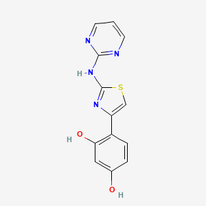 molecular formula C13H10N4O2S B5678547 4-[2-(2-pyrimidinylamino)-1,3-thiazol-4-yl]-1,3-benzenediol 