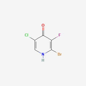molecular formula C5H2BrClFNO B567856 2-溴-5-氯-3-氟-4-羟基吡啶 CAS No. 1312440-86-0