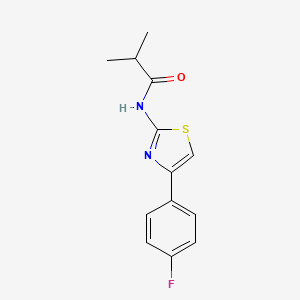 molecular formula C13H13FN2OS B5678562 N-[4-(4-fluorophenyl)-1,3-thiazol-2-yl]-2-methylpropanamide 