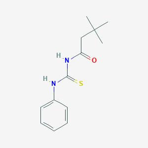 molecular formula C13H18N2OS B5678582 N-(anilinocarbonothioyl)-3,3-dimethylbutanamide 