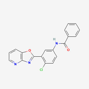 molecular formula C19H12ClN3O2 B5678604 N-(4-chloro-3-[1,3]oxazolo[4,5-b]pyridin-2-ylphenyl)benzamide 