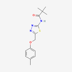 2,2-dimethyl-N-{5-[(4-methylphenoxy)methyl]-1,3,4-thiadiazol-2-yl}propanamide