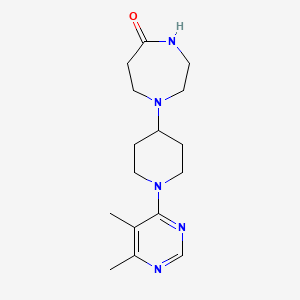 molecular formula C16H25N5O B5678614 1-[1-(5,6-dimethylpyrimidin-4-yl)piperidin-4-yl]-1,4-diazepan-5-one 