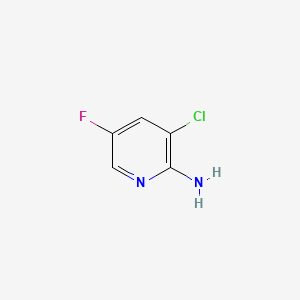 molecular formula C5H4ClFN2 B567862 3-Chloro-5-fluoropyridin-2-amine CAS No. 1214330-79-6