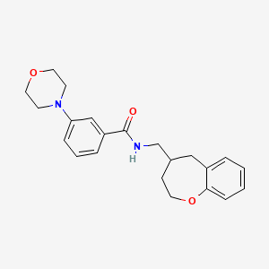 molecular formula C22H26N2O3 B5678630 3-morpholin-4-yl-N-(2,3,4,5-tetrahydro-1-benzoxepin-4-ylmethyl)benzamide 