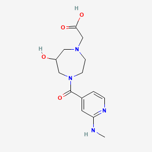 {6-hydroxy-4-[2-(methylamino)isonicotinoyl]-1,4-diazepan-1-yl}acetic acid
