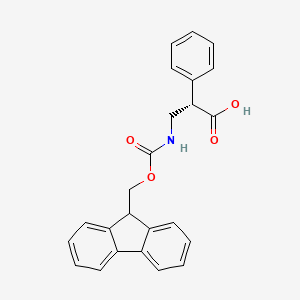 molecular formula C24H21NO4 B567864 (S)-3-((((9H-芴-9-基)甲氧基)羰基)氨基)-2-苯基丙酸 CAS No. 1217663-60-9