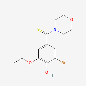 2-bromo-6-ethoxy-4-(4-morpholinylcarbonothioyl)phenol