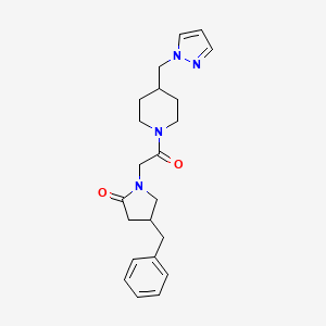 4-benzyl-1-{2-oxo-2-[4-(1H-pyrazol-1-ylmethyl)piperidin-1-yl]ethyl}pyrrolidin-2-one