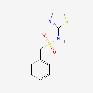 molecular formula C10H10N2O2S2 B5678665 1-phenyl-N-1,3-thiazol-2-ylmethanesulfonamide 