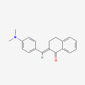 molecular formula C19H19NO B5678666 2-[4-(dimethylamino)benzylidene]-3,4-dihydro-1(2H)-naphthalenone CAS No. 59082-27-8