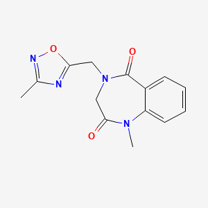 1-methyl-4-[(3-methyl-1,2,4-oxadiazol-5-yl)methyl]-3,4-dihydro-1H-1,4-benzodiazepine-2,5-dione