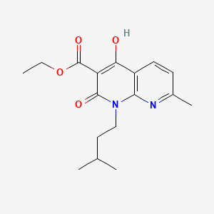 Ethyl 4-hydroxy-1-isopentyl-7-methyl-2-oxo-1,2-dihydro-1,8-naphthyridine-3-carboxylate