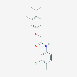 molecular formula C19H22ClNO2 B5678712 N-(3-chloro-4-methylphenyl)-2-(4-isopropyl-3-methylphenoxy)acetamide 