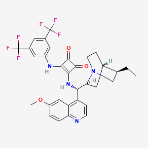 B567872 3-[[3,5-bis(trifluoroMethyl)phenyl]aMino]-4-[[(8alpha,9S)-10,11-dihydro-6/'-Methoxycinchonan-9-yl]aMino] CAS No. 1352957-59-5
