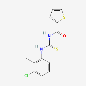 molecular formula C13H11ClN2OS2 B5678727 N-{[(3-chloro-2-methylphenyl)amino]carbonothioyl}-2-thiophenecarboxamide 