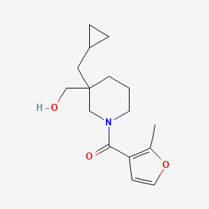 molecular formula C16H23NO3 B5678749 [3-(cyclopropylmethyl)-1-(2-methyl-3-furoyl)-3-piperidinyl]methanol 