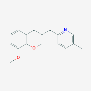 molecular formula C17H19NO2 B5678811 2-[(8-methoxy-3,4-dihydro-2H-chromen-3-yl)methyl]-5-methylpyridine 