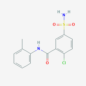 5-(aminosulfonyl)-2-chloro-N-(2-methylphenyl)benzamide