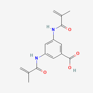 molecular formula C15H16N2O4 B5678824 3,5-bis(methacryloylamino)benzoic acid 