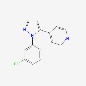 B567883 4-(1-(3-chlorophenyl)-1H-pyrazol-5-yl)pyridine CAS No. 1269293-19-7