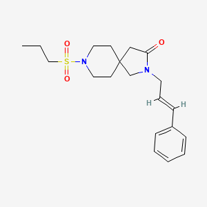 molecular formula C20H28N2O3S B5678842 2-[(2E)-3-phenyl-2-propen-1-yl]-8-(propylsulfonyl)-2,8-diazaspiro[4.5]decan-3-one 