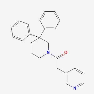 molecular formula C24H24N2O B5678844 3-[2-(3,3-diphenylpiperidin-1-yl)-2-oxoethyl]pyridine 