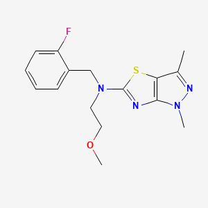 molecular formula C16H19FN4OS B5678852 N-(2-fluorobenzyl)-N-(2-methoxyethyl)-1,3-dimethyl-1H-pyrazolo[3,4-d][1,3]thiazol-5-amine 