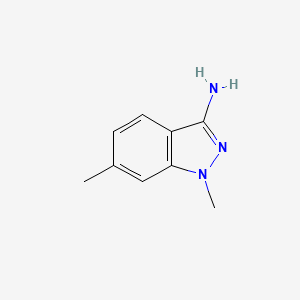 molecular formula C9H11N3 B567886 1,6-二甲基吲哚-3-胺 CAS No. 1276113-31-5