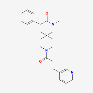 molecular formula C24H29N3O2 B5678864 2-methyl-4-phenyl-9-(3-pyridin-3-ylpropanoyl)-2,9-diazaspiro[5.5]undecan-3-one 
