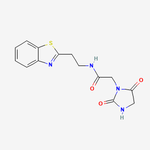 N-[2-(1,3-benzothiazol-2-yl)ethyl]-2-(2,5-dioxo-1-imidazolidinyl)acetamide
