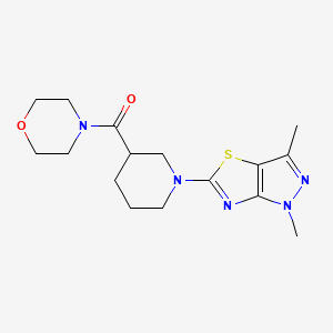 molecular formula C16H23N5O2S B5678887 1,3-dimethyl-5-[3-(morpholin-4-ylcarbonyl)piperidin-1-yl]-1H-pyrazolo[3,4-d][1,3]thiazole 