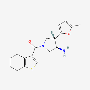 molecular formula C18H22N2O2S B5678897 (3R*,4S*)-4-(5-methyl-2-furyl)-1-(4,5,6,7-tetrahydro-1-benzothien-3-ylcarbonyl)pyrrolidin-3-amine 