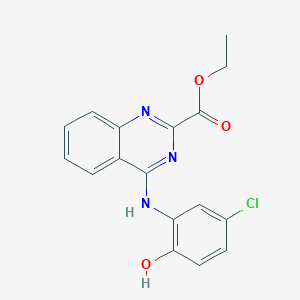 molecular formula C17H14ClN3O3 B5678898 ethyl 4-[(5-chloro-2-hydroxyphenyl)amino]-2-quinazolinecarboxylate 