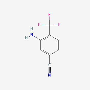 molecular formula C8H5F3N2 B567891 3-氨基-4-(三氟甲基)苯甲腈 CAS No. 1220630-83-0