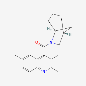 molecular formula C20H24N2O B5678937 4-[(1R*,5S*)-6-azabicyclo[3.2.1]oct-6-ylcarbonyl]-2,3,6-trimethylquinoline 