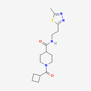 molecular formula C16H24N4O2S B5678964 1-(cyclobutylcarbonyl)-N-[2-(5-methyl-1,3,4-thiadiazol-2-yl)ethyl]-4-piperidinecarboxamide 
