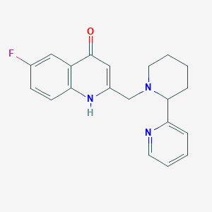 molecular formula C20H20FN3O B5678991 6-fluoro-2-[(2-pyridin-2-ylpiperidin-1-yl)methyl]quinolin-4-ol 