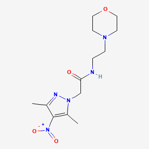 molecular formula C13H21N5O4 B5678997 2-(3,5-dimethyl-4-nitro-1H-pyrazol-1-yl)-N-[2-(4-morpholinyl)ethyl]acetamide 