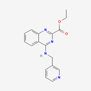 molecular formula C17H16N4O2 B5679002 ethyl 4-[(3-pyridinylmethyl)amino]-2-quinazolinecarboxylate 